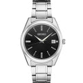 Seiko Essentials Black Dial Stainless Steel Watch