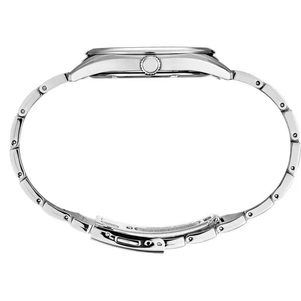 Seiko Essentials Black Dial Stainless Steel Watch