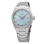 Seiko Ladies Diamond and Blue Mother of Pearl Dial Watch