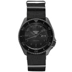 Seiko 5 Sports All-Black Nylon Strap Watch