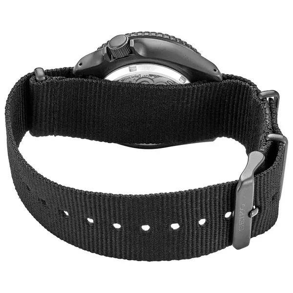 Seiko 5 Sports All-Black Nylon Strap Watch