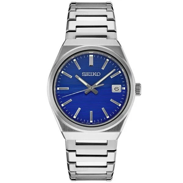 Seiko Essentials Stainless Stee Sapphire Blue Dial Watch
