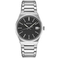 Seiko Essentials Stainless Steel Black Dial Watch