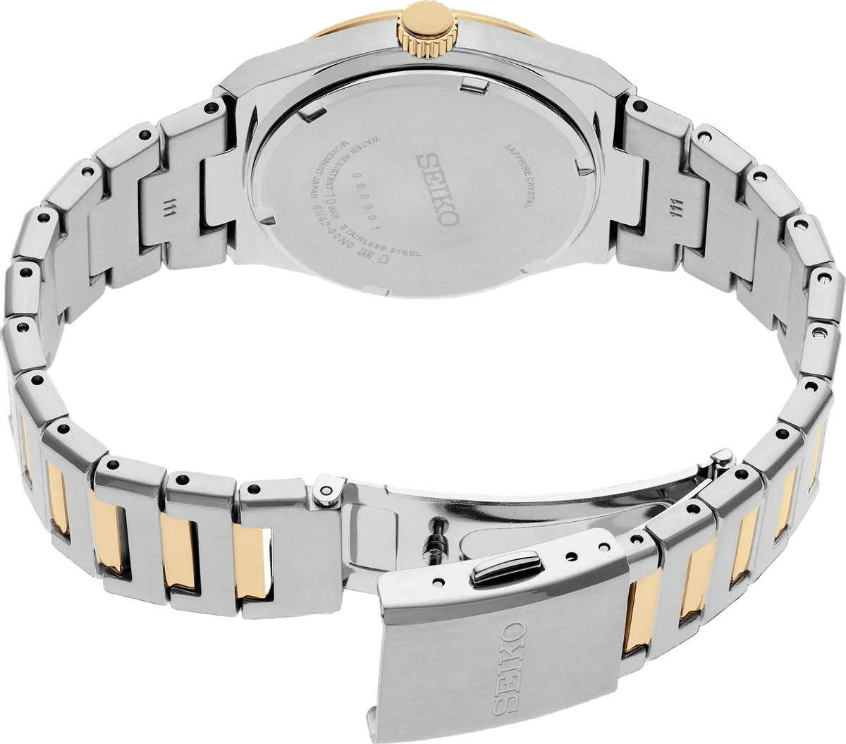 Seiko Ladies Two-Tone Diamond and Mother of Pearl Dial Watch