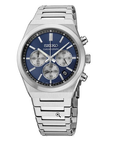 Seiko Essentials Blue Dial Chronograph Watch