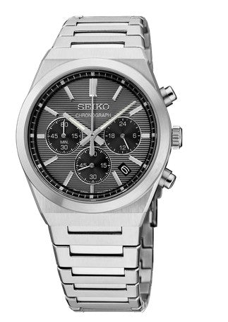 Seiko Essentials Gray Dial Chronograph Watch