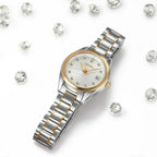 Seiko Ladies Diamond Two-Tone White Dial Watch