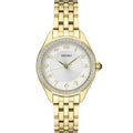 Seiko Ladies Gold Tone & Crystal Bezel Watch