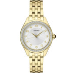 Seiko Ladies Gold Tone & Crystal Bezel Watch