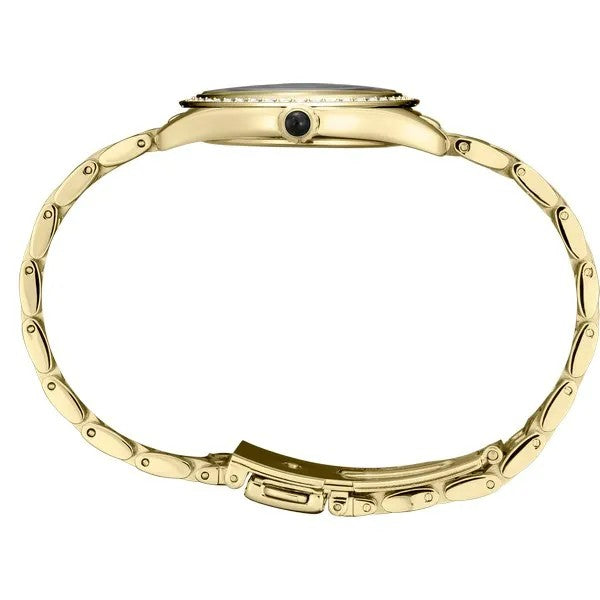 Seiko Ladies Gold Tone & Crystal Bezel Watch