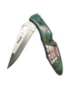 Santa Fe StoneWorks Spyderco Turquoise & MOP Knife