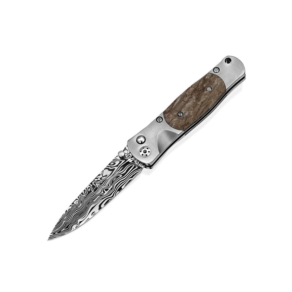 Santa Fe StoneWorks Tesoro Dino Bone Damascus Knife