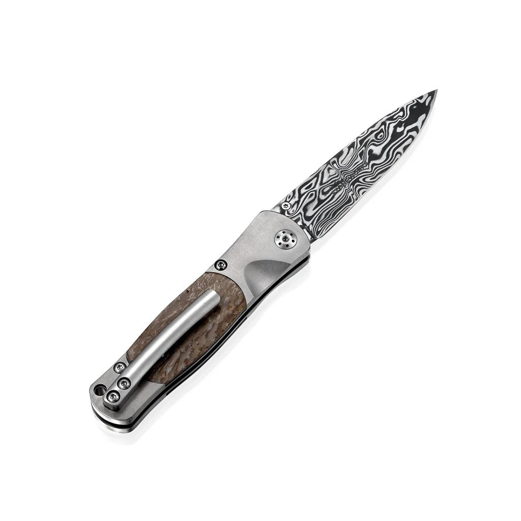 Santa Fe StoneWorks Tesoro Dino Bone Damascus Knife