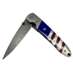 Santa Fe StoneWorks Patriotic 4 Inch Damascus Knife