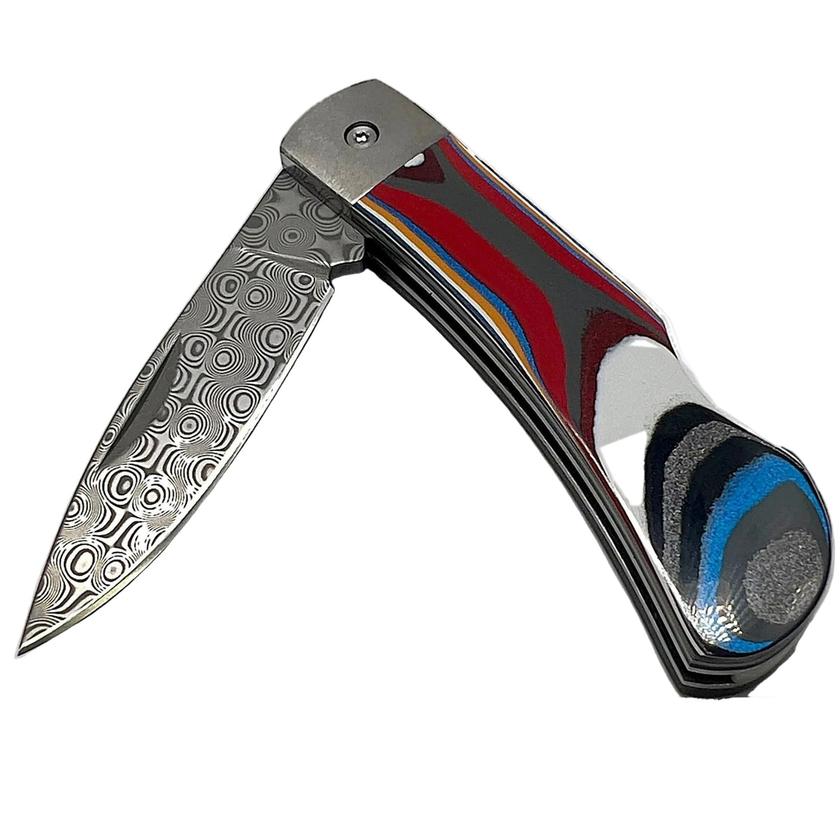 Santa Fe StoneWorks Fordite 3 Inch Damascus Knife