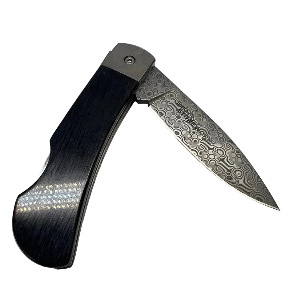Santa Fe StoneWorks Mammoth Tusk & Turquoise Damascus Knife