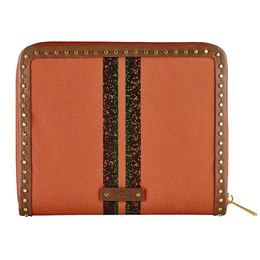 Wolf Ida Orange Travel Zip Jewelry Portfolio