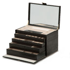 Wolf Caroline Extra Large Black Jewelry Box