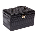 Wolf Caroline Extra Large Black Jewelry Box