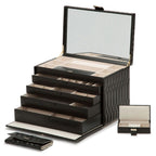 Wolf Caroline Extra Large Black Jewelry Box