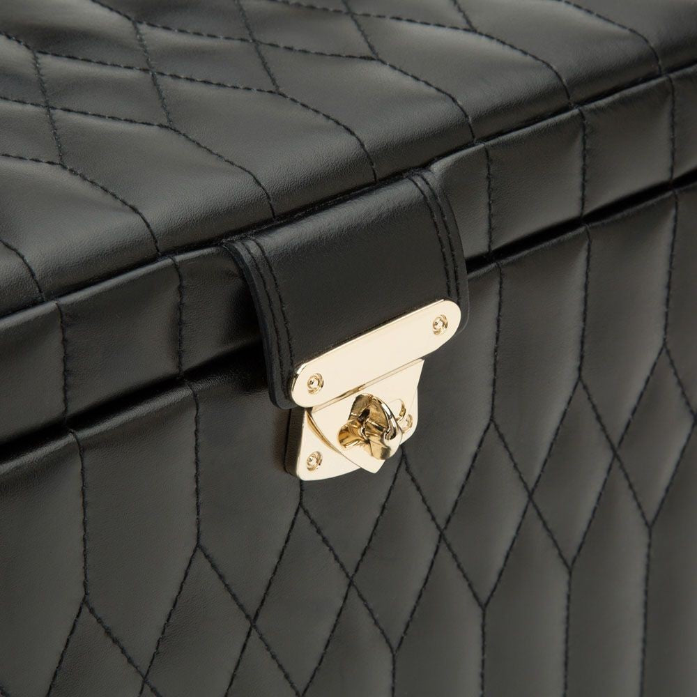 Wolf Caroline Extra Large Black Jewelry Box