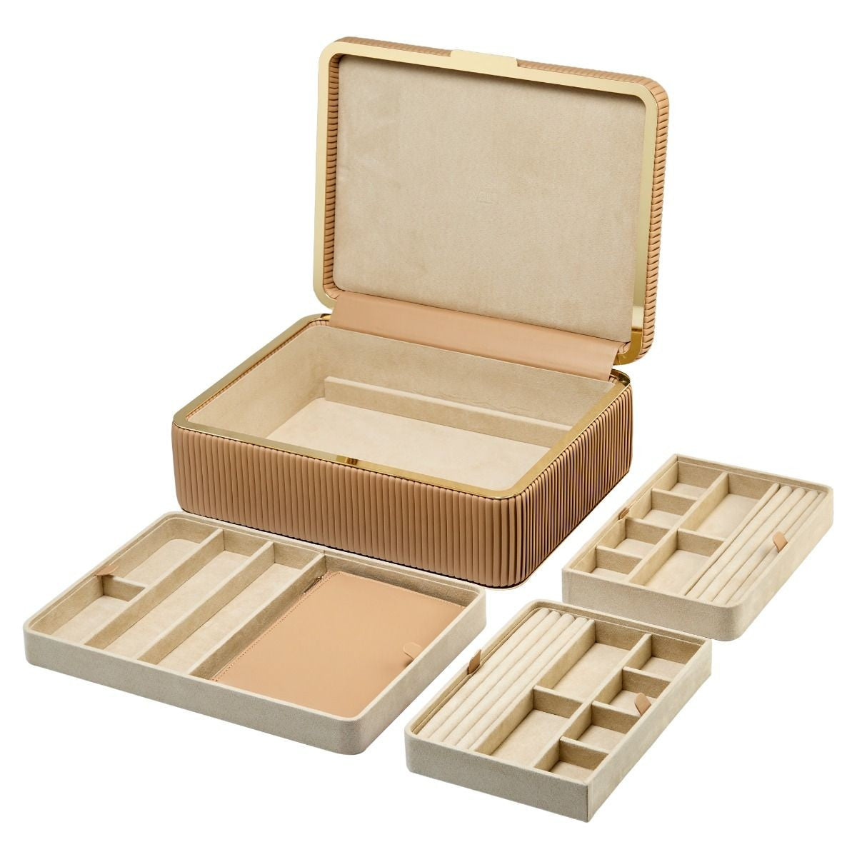 Wolf Bella Large Mocha Anti-Tarnish Jewelry Box