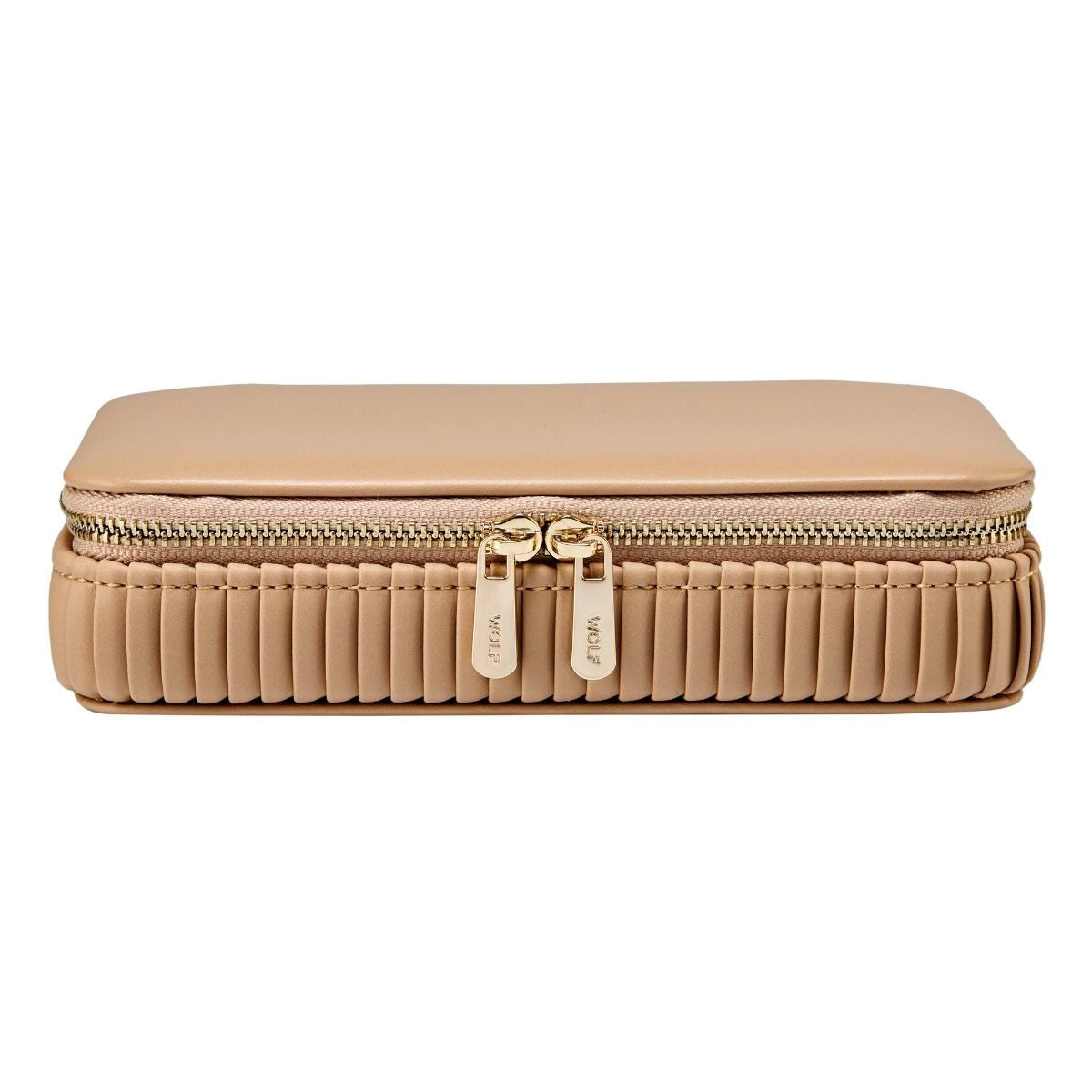 Wolf Bella Zip Anti-Tarnish Mocha Jewelry Case