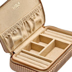 Wolf Bella Zip Anti-Tarnish Mocha Jewelry Case