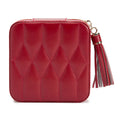 Wolf Caroline Zip Anti-Tarnish Red Jewelry Case