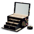 Wolf Zoe Floral Embroidered Velvet Jewelry Box