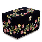 Wolf Zoe Floral Embroidered Velvet Jewelry Box