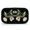 Wolf Zoe Forest Green Floral Zip Jewelry Travel Case