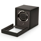 Wolf Cub Single Watch Winder in Black with Cover