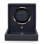 Wolf Cub Single Watch Winder in Navy with Cover
