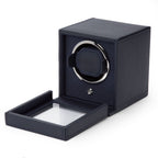 Wolf Cub Single Watch Winder in Navy with Cover