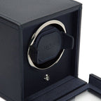 Wolf Cub Single Watch Winder in Navy with Cover