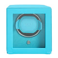 Wolf Cub Single Watch Winder in Turquoise with Cover
