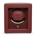 Wolf Cub Single Watch Winder in Bordeaux with Cover