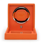 Wolf Cub Single Watch Winder in Orange with Cover