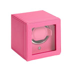 Wolf Cub Single Watch Winder in Pink with Cover