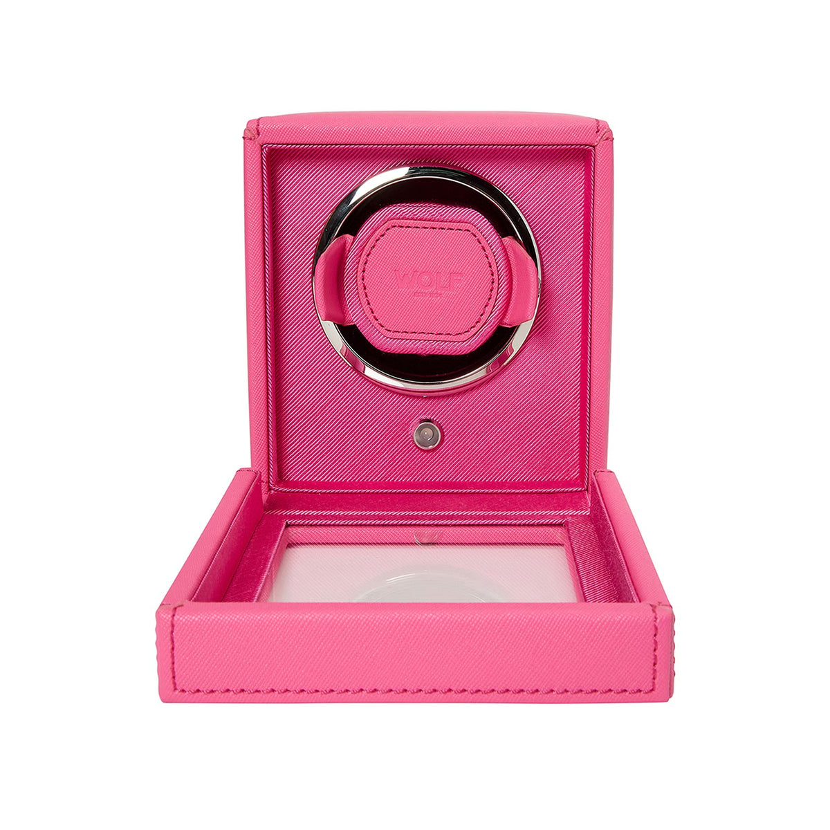 Wolf Cub Single Watch Winder in Pink with Cover