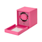 Wolf Cub Single Watch Winder in Pink with Cover
