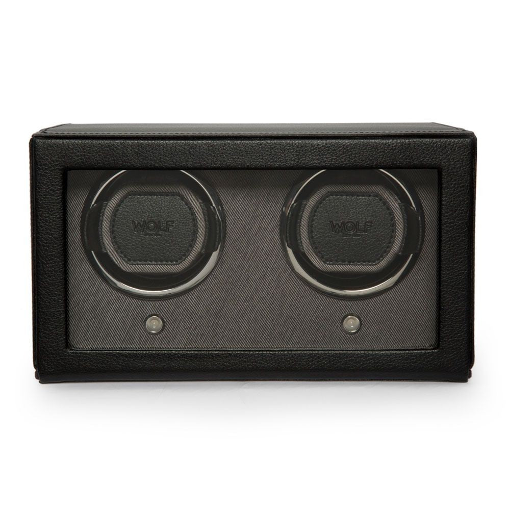 Wolf Cub Double Watch Winder Black with Cover
