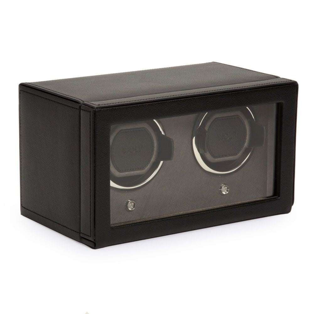 Wolf Cub Double Watch Winder Black with Cover