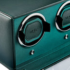 Wolf Cub Double Watch Winder Green with Cover