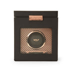 Wolf Axis Copper Watch Winder with Top Storage