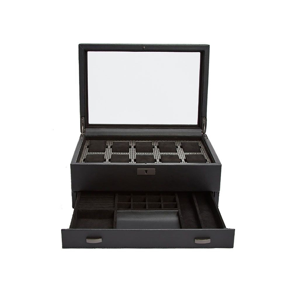 Wolf 10-Piece Watch Box and Jewelry Storage Case