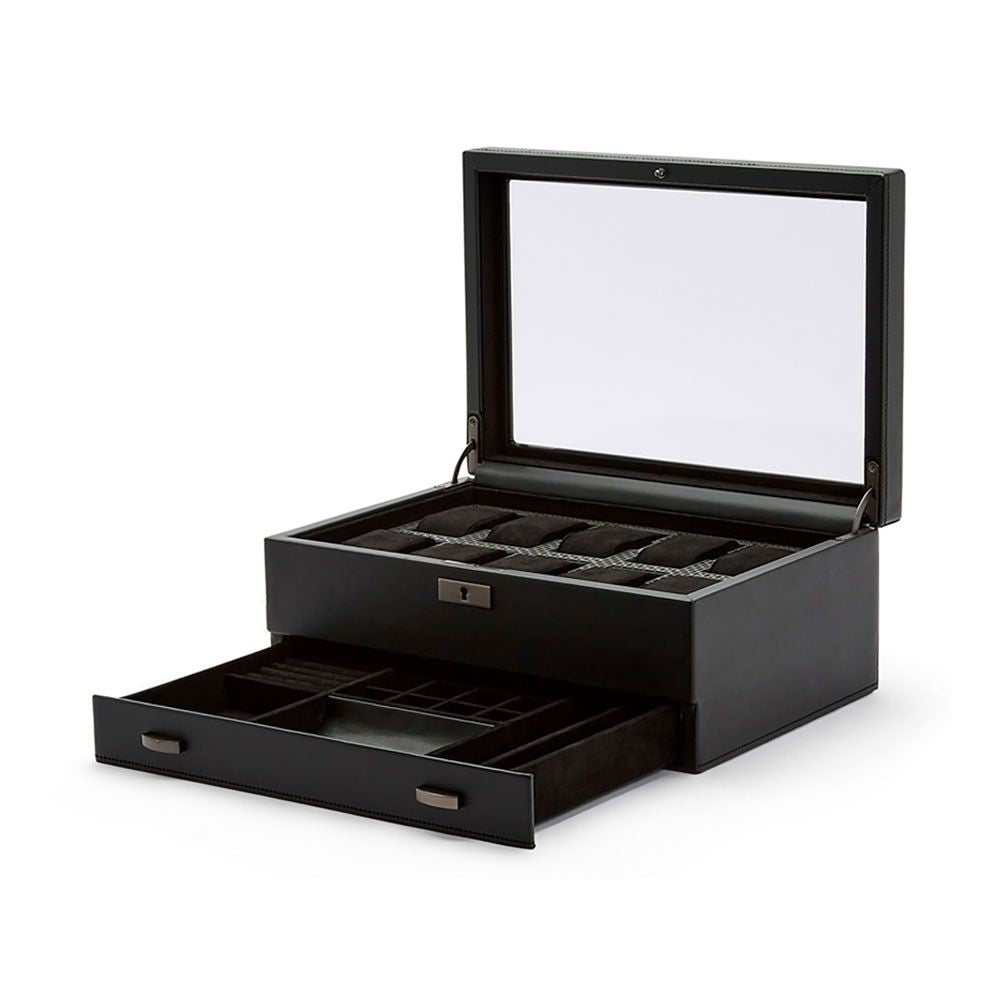 Wolf 10-Piece Watch Box and Jewelry Storage Case