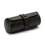Wolf British Racing Black Leather Triple Watch Roll
