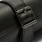 Wolf British Racing Black Leather Triple Watch Roll